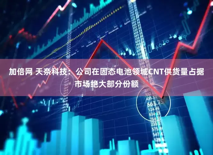 加倍网 天奈科技：公司在固态电池领域CNT供货量占据市场绝大部分份额