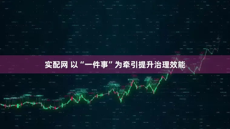 实配网 以“一件事”为牵引提升治理效能